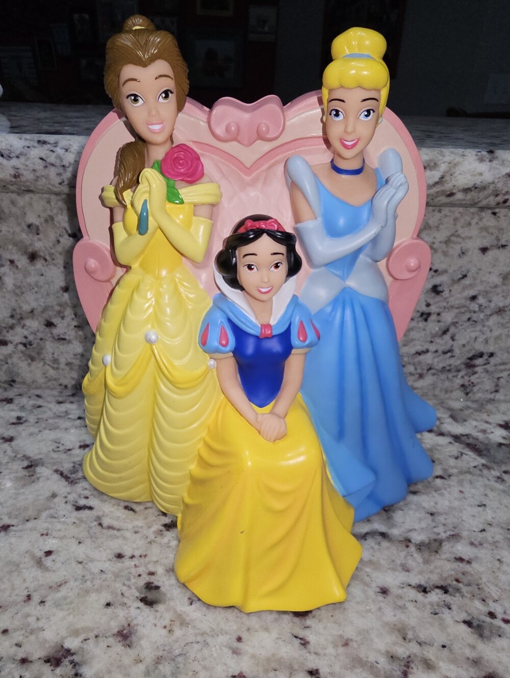 90s Disney Store Princess Coin Bank - Belle, Snow White & Cinderella